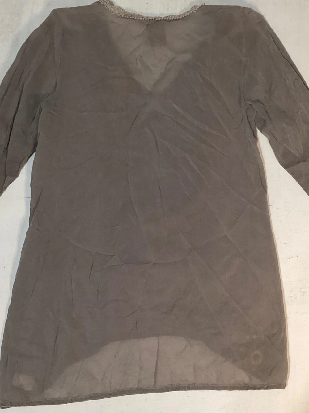 Johnny Was Boho Embroidered Tunic Top Gray Multicolor Rayon Size M - Picture 12 of 12